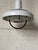 1970s Mid-Century Modern White Pendant Light Metal Ceiling Lamp Space Age Danish For Sale In Los Angeles - Image 6 of 10