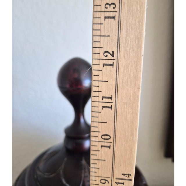 Vintage Large Carved Lidded Bowl Trinket Dish Catchall Tribal Ethnic Statement Piece For Sale - Image 12 of 14