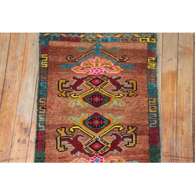 Mid 20th Century Vintage Zabihi Collection Mini Turkish Rug - 1'6" x 2'3" For Sale - Image 5 of 5