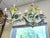 Vintage Italian Daisy Tole 3 Light Chandeliers - A Pair For Sale - Image 9 of 9