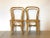 Couple of 70s chairs in wicker and bamboo