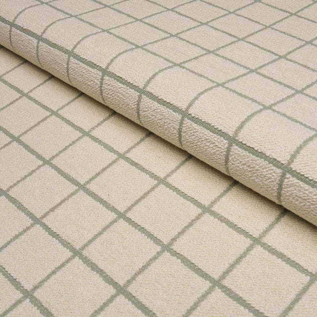 Contemporary SAMPLE - Schumacher X Caroline Z Hurley Tucson Grid Fabric In Aqua For Sale - Image 3 of 3