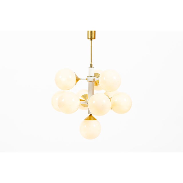 1970s Mid-Century Modern Sputnik Chandeliers by Szarvasi, Hungary - a Pair 3 Available For Sale - Image 9 of 18