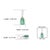Dainty Emerald and Diamond Pendant in Solid 925 Silver For Sale - Image 9 of 11