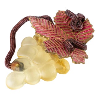 Fabrice Paris Grapes Berries and Leaves Resin Brooch For Sale