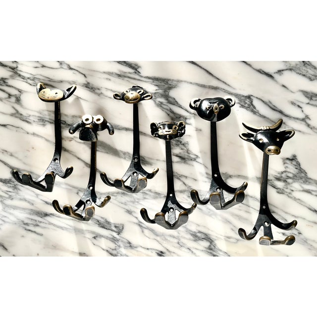 Vintage Hook Set from Walter Bosse, 1950s, Set of 6 For Sale - Image 10 of 10