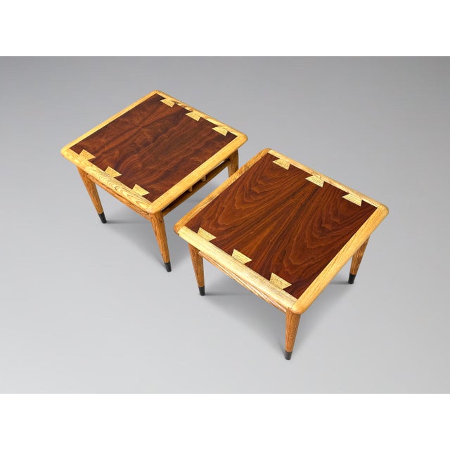 Restored Pair of Lane Acclaim Small Square Snack Tables For Sale - Image 12 of 13