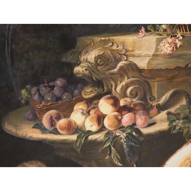 The brilliant colors of this French nature morte are quite impressive, allowing the imagery to be seen crystal clear. Oil...