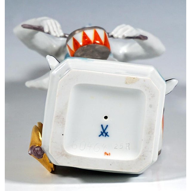 1990s Clown Orchestra Drummer by P. Strang for Meissen, 1995 For Sale - Image 5 of 6