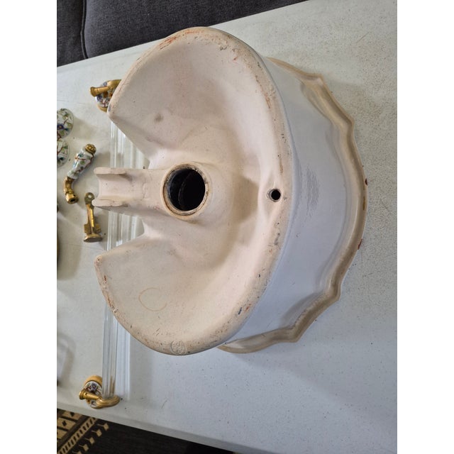 Sherle Wagner Handpainted Sink and Accessories For Sale - Image 15 of 17