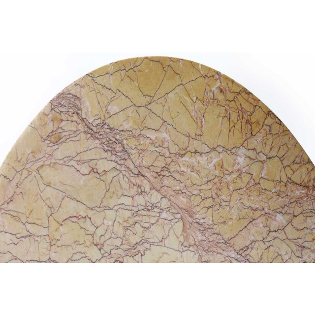 Art Deco Side Table with Wood Inlay and Marble Top from De Coene Freres, 1930s For Sale - Image 10 of 14