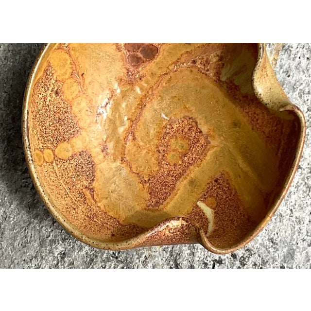 Vintage Boho Studio Pottery Bowl For Sale In West Palm - Image 6 of 12