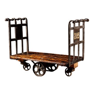 Antique Industrial Restored Machine Cart For Sale