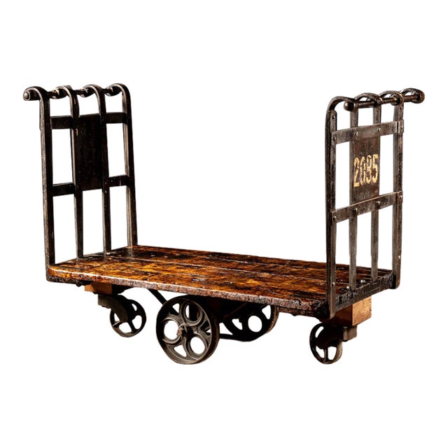 Antique Industrial Restored Machine Cart For Sale