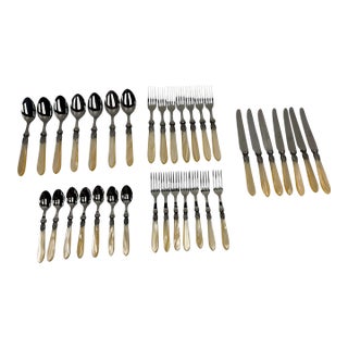 Vintage Jean Couzon "Galaxy-Pearl" Flatware Set - 35 Pieces For Sale