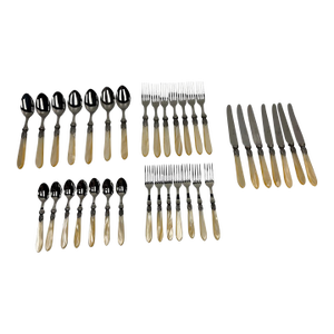 Vintage Jean Couzon "Galaxy-Pearl" Flatware Set - 35 Pieces