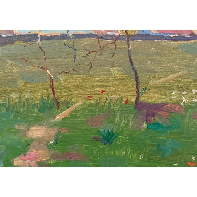 1960s Rural Landscape Impressionism Oil Painting Original Soviet Art Ukrainian Artist Sokolovsky G 23-33 1950s For Sale - Image 4 of 6