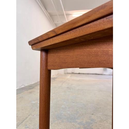 Danish Extendable Teak Dining Table For Sale - Image 9 of 11