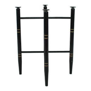 Vintage Black and Gold Painted Wood Foldable Side Table Base