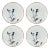 Rustic Thistle Etched Plate with Speckled Finish (Set of 4) For Sale