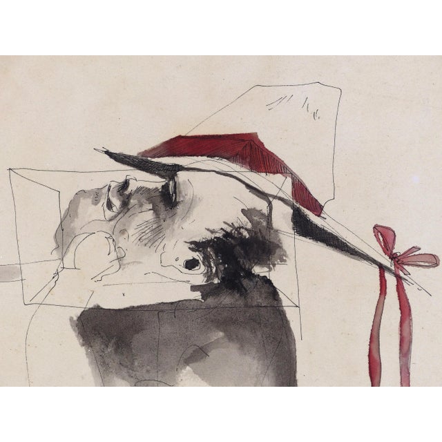 Illustration Pen and Ink W/ Watercolor by Artist Jorge Zeno (US/Puerto Rico, B1956) For Sale - Image 3 of 10