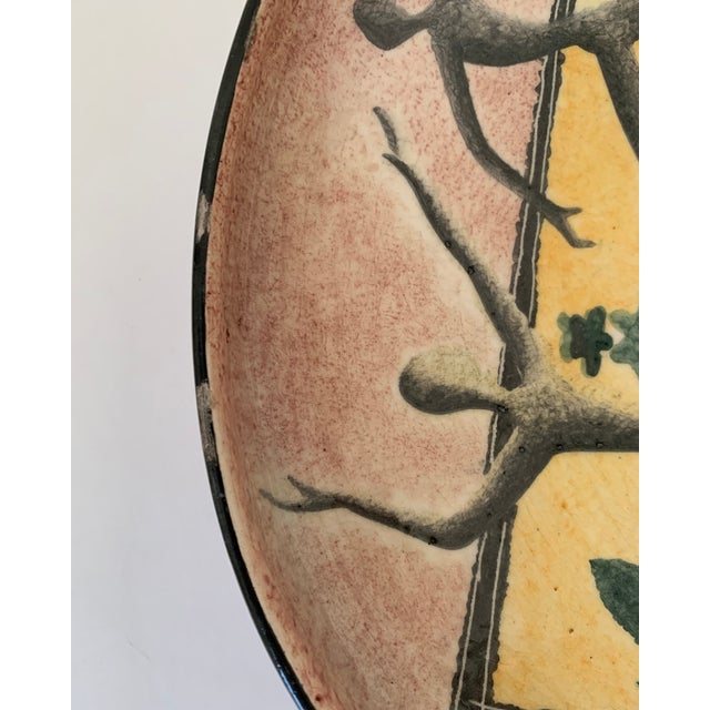 Modernist Ceramic Hand-Painted Plate For Sale - Image 9 of 12