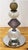 Beautiful Venetian glass table lamp featuring rich amethyst glass highlights, sparkling crystal accents, and a warm copper...