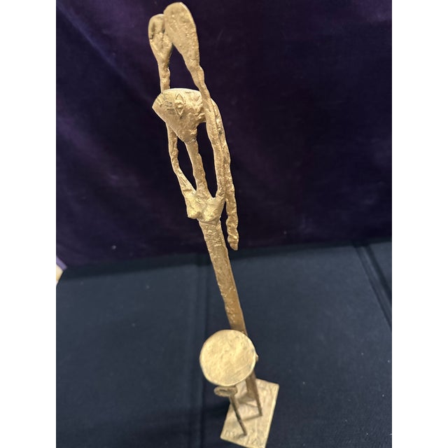 Metal Tall 1970's Brutalist Female Figure | Alberto Giacometti For Sale - Image 7 of 11