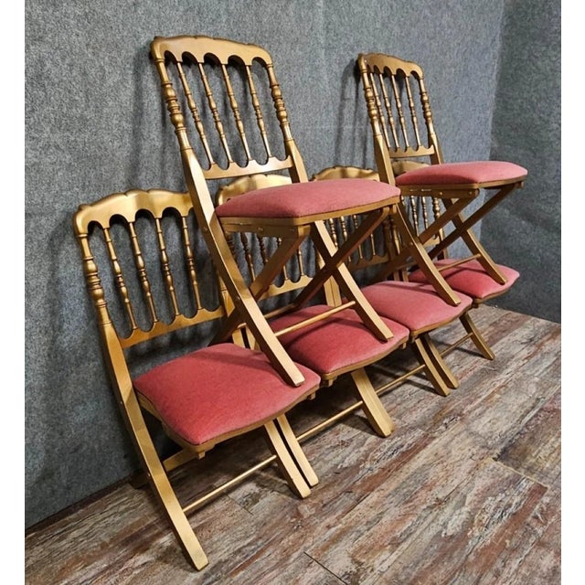 Antique Gilded Wooden Chairs, 1890s, Set of 6 For Sale - Image 3 of 9