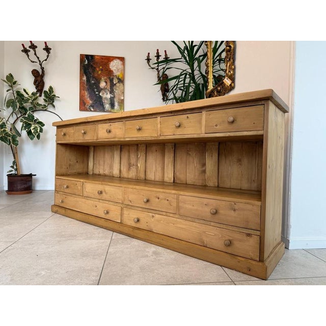 Rustic 12-Drawer Sideboard For Sale - Image 12 of 12
