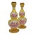 Yellow Double Gourd Candlestick Vases Dresden Helena Wolfsohn Bronze Mounted Porcelain Rococo Style - A Pair For Sale