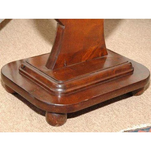 1910s Art Nouveau Lyre Based Mahogany Side Table For Sale - Image 4 of 7