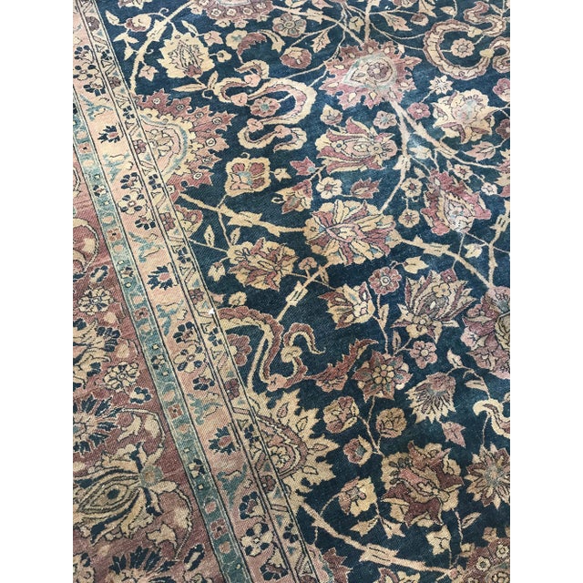 Authentic Persian Tabriz Botanic Handmade Wool Carpet For Sale In New York - Image 6 of 11