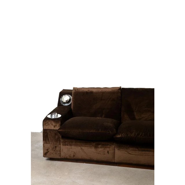 1970s Sofa in Velvet, 1970s For Sale - Image 5 of 7