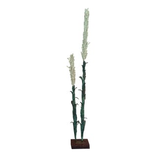 Mid Century Modern Hing Woo Pang Brutalist Floral Sculpture For Sale