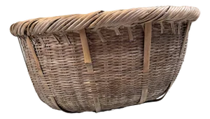 Traditional Bamboo Harvest Basket, Japan, 1940s