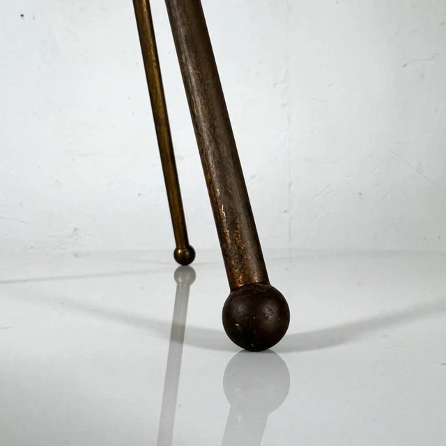 Vintage Sculptural Tripod Stand Fire Tool Set Holder For Sale - Image 4 of 8