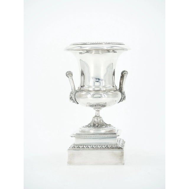 Old English Sheffeild Silver Plate Small Decorative Urn / Vase For Sale - Image 9 of 10