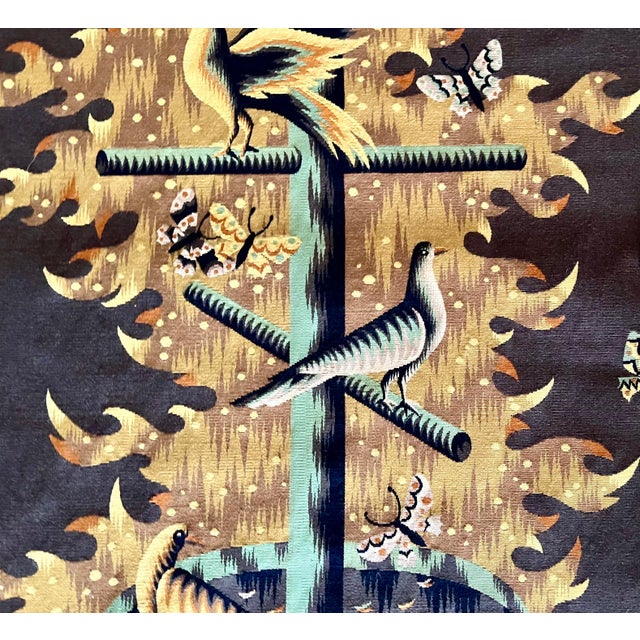 Jean Picart Le Doux Jean Picart Le DouxArt Deco French Modernist Handmade Aubusson Gobelin Tapestry Jean Picart Le Doux, c.1950's For Sale - Image 4 of 12