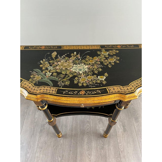 20th Century Louis XVI Style Painted Half-Moon Console For Sale - Image 6 of 12
