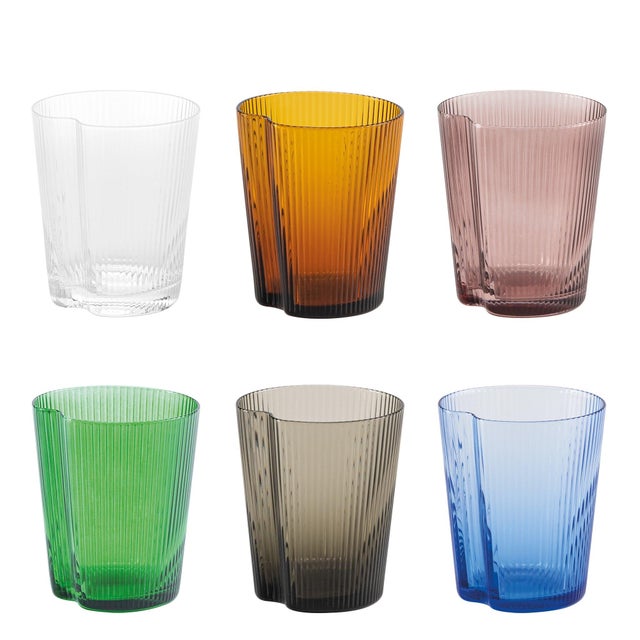The Handy tumbler combines ergonomic shape with elegance of texture and color. Made of mass-colored, hand-blown, and...