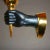 Metal 1950 French Regency Gilt and Patinated Bronze Hand Torch Wall Sconce by Andre Arbus For Sale - Image 7 of 12