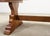 French Provincial Country Oak Trestle Farmhouse Dining Table 7Ft For Sale - Image 13 of 18