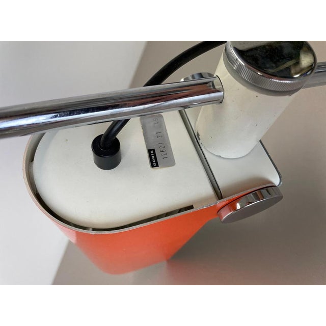 Adjustable Orange Metal Wall Light attributed to Wilhem Braun-Feldweg Doria Light, Germany, 1970s For Sale - Image 13 of 18