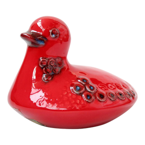 Nos 1960s Vintage Ceramic Bird Duck Pottery Sic Ceramiche Artistiche Casale Handmade in Italy
