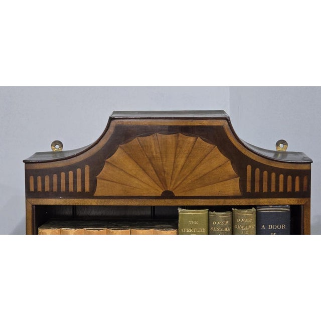 Wood Mahogany Open Adjustable Library Bookcases, Set of 2 For Sale - Image 7 of 18