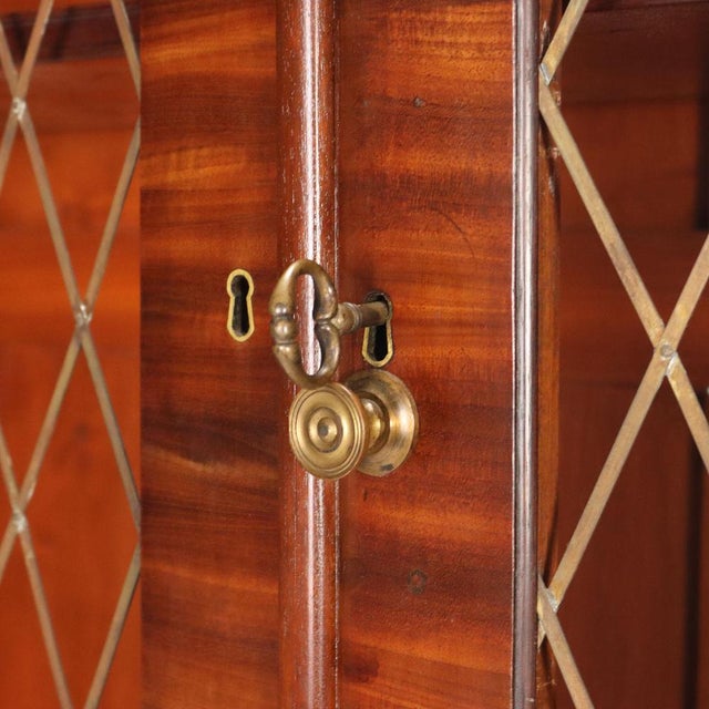 Brown Mahogany Bookcase with Ebony and Walnut Inlays For Sale - Image 8 of 12