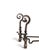 Exceptional pair of hand forged Arts and Crafts, Spanish Colonial style and irons, in very good, original, clean and ready...
