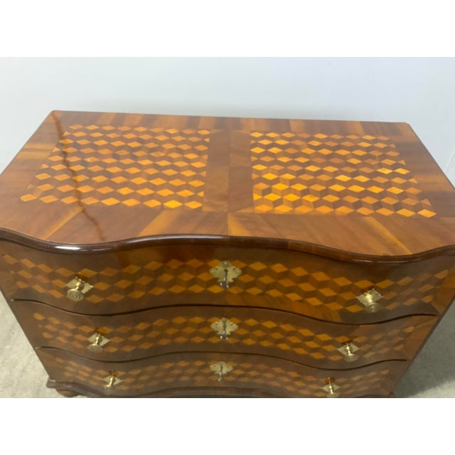 Baroque Chest of Drawers in Walnut with Marquetry, 1760s For Sale - Image 14 of 17