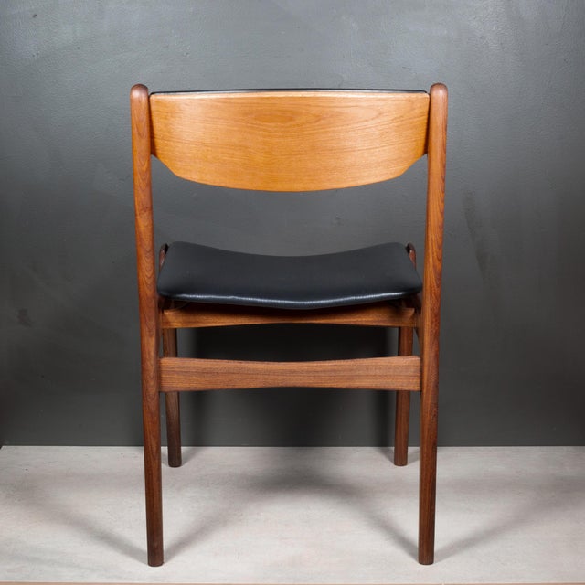 Mid-Century Eric Buch Reupholstered Teak Dining Chairs c.1960 For Sale - Image 4 of 18